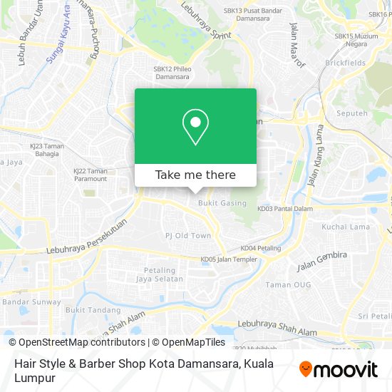 Hair Style & Barber Shop Kota Damansara map