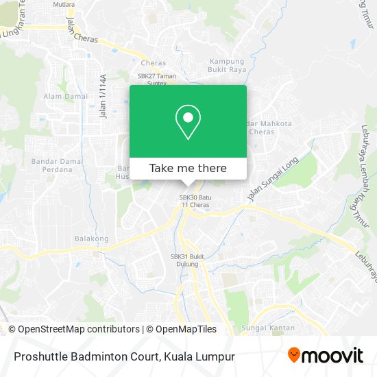 Proshuttle Badminton Court map