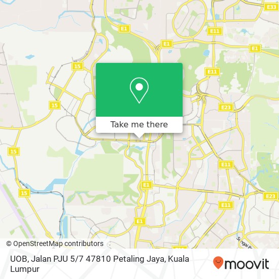 Peta UOB, Jalan PJU 5 / 7 47810 Petaling Jaya