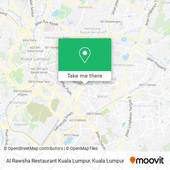 Peta Al Rawsha Restaurant Kuala Lumpur