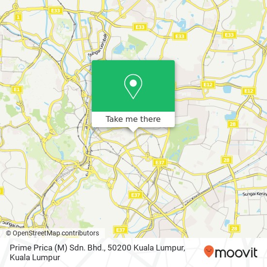 Prime Prica (M) Sdn. Bhd., 50200 Kuala Lumpur map