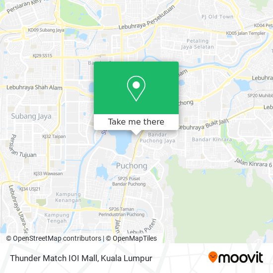Thunder Match IOI Mall map