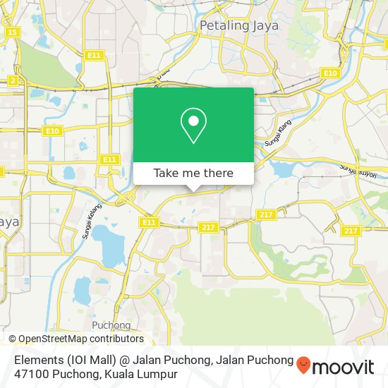 Peta Elements (IOI Mall) @ Jalan Puchong, Jalan Puchong 47100 Puchong