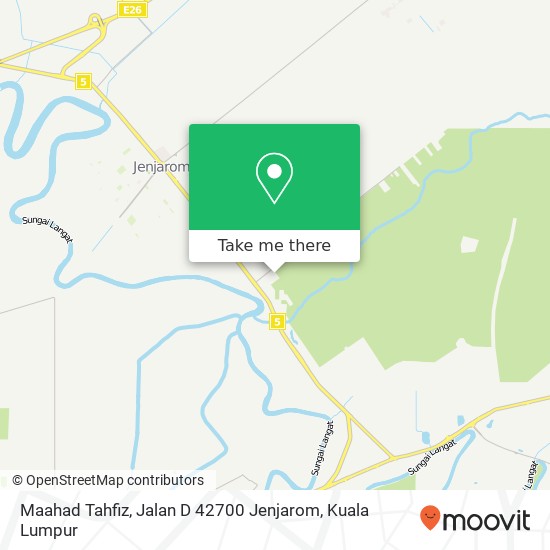 Peta Maahad Tahfiz, Jalan D 42700 Jenjarom