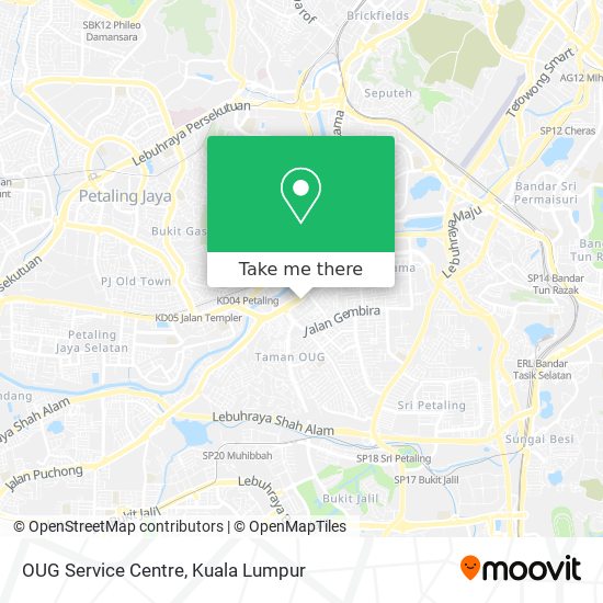 OUG Service Centre map