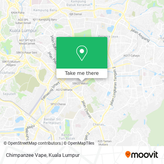 Chimpanzee Vape map