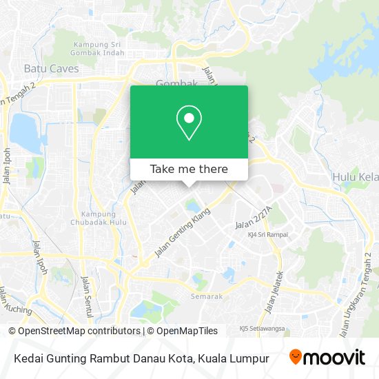 Peta Kedai Gunting Rambut Danau Kota