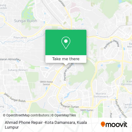 Peta Ahmad Phone Repair -Kota Damansara