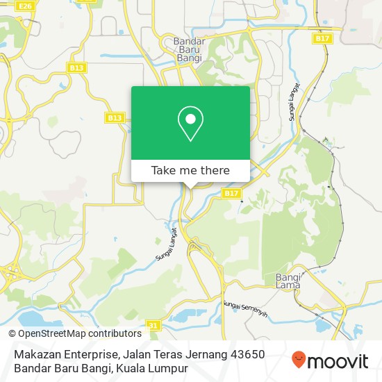 Makazan Enterprise, Jalan Teras Jernang 43650 Bandar Baru Bangi map