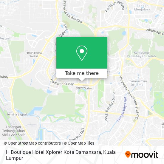 Peta H Boutique Hotel Xplorer Kota Damansara