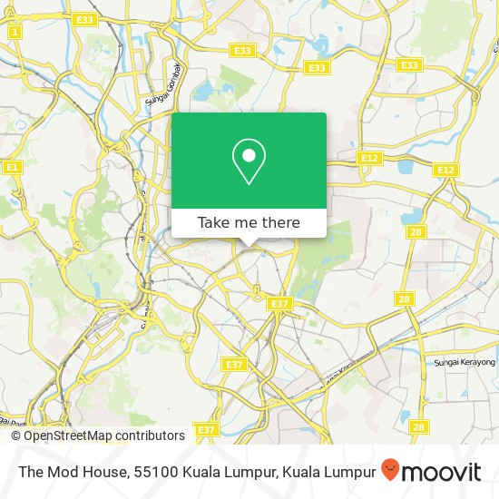 Peta The Mod House, 55100 Kuala Lumpur