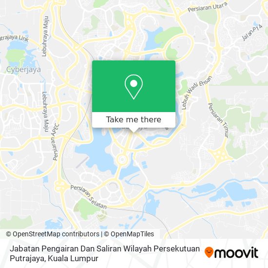 Jabatan Pengairan Dan Saliran Wilayah Persekutuan Putrajaya map