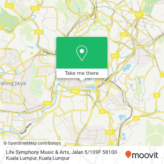 Life Symphony Music & Arts, Jalan 5 / 109F 58100 Kuala Lumpur map