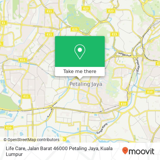 Peta Life Care, Jalan Barat 46000 Petaling Jaya