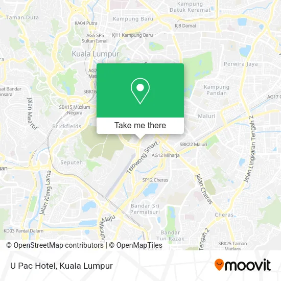 U Pac Hotel map