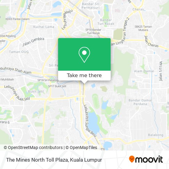 The Mines North Toll Plaza map