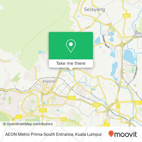 AEON Metro Prima-South Entrance map