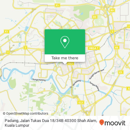Padang, Jalan Tukas Dua 18 / 34B 40300 Shah Alam map