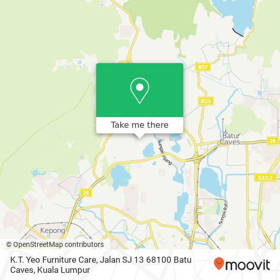 K.T. Yeo Furniture Care, Jalan SJ 13 68100 Batu Caves map