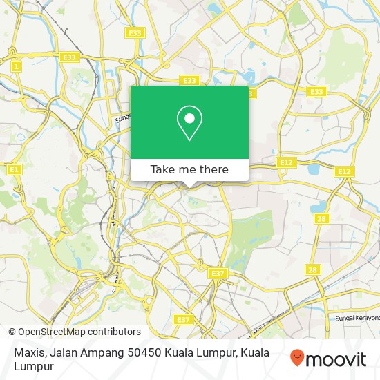 Peta Maxis, Jalan Ampang 50450 Kuala Lumpur
