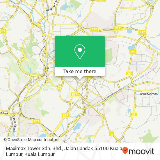 Maximax Tower Sdn. Bhd., Jalan Landak 55100 Kuala Lumpur map