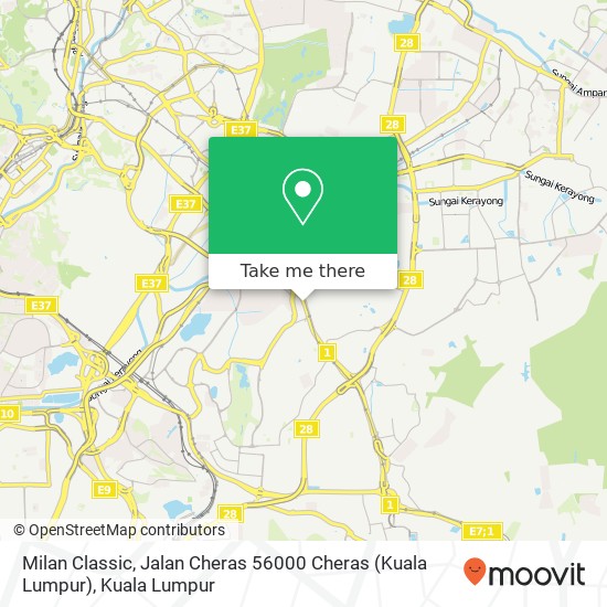 Milan Classic, Jalan Cheras 56000 Cheras (Kuala Lumpur) map