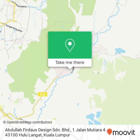 Abdullah Firdaus Design Sdn. Bhd., 1 Jalan Mutiara 4 43100 Hulu Langat map