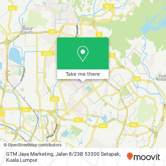 GTM Jaya Marketing, Jalan 8 / 23B 53300 Setapak map