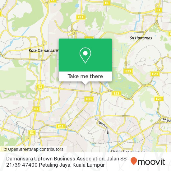 Damansara Uptown Business Association, Jalan SS 21 / 39 47400 Petaling Jaya map