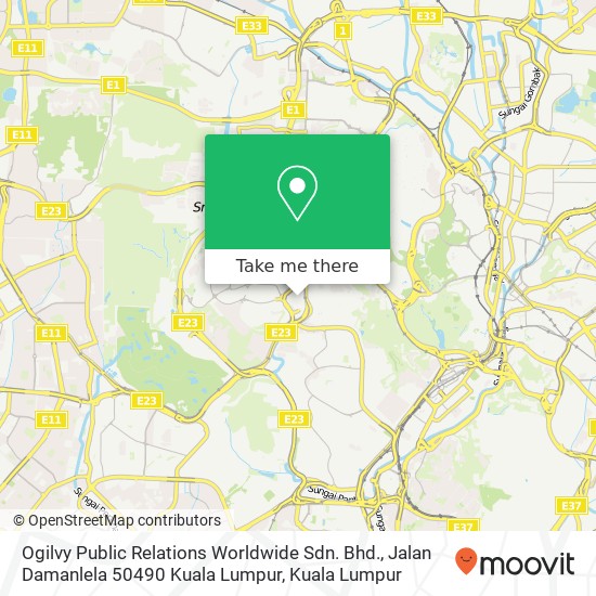 Ogilvy Public Relations Worldwide Sdn. Bhd., Jalan Damanlela 50490 Kuala Lumpur map