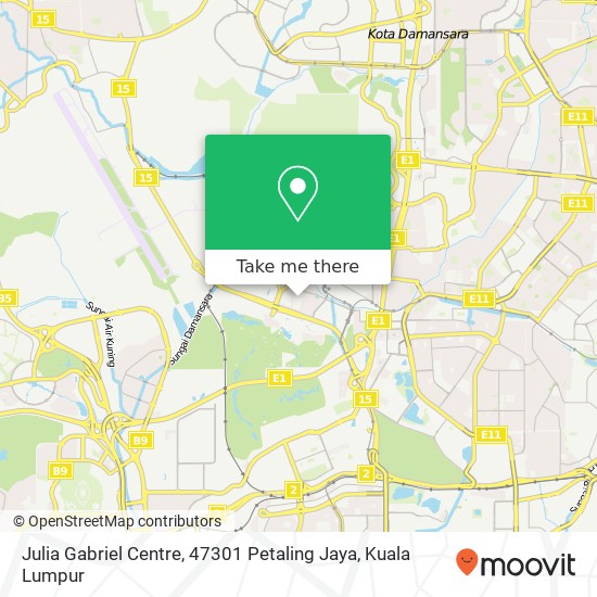 Peta Julia Gabriel Centre, 47301 Petaling Jaya