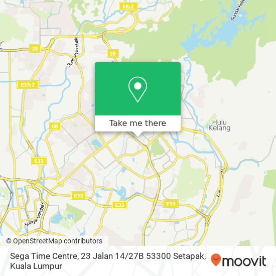 Sega Time Centre, 23 Jalan 14 / 27B 53300 Setapak map