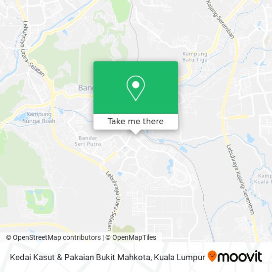 Peta Kedai Kasut & Pakaian Bukit Mahkota