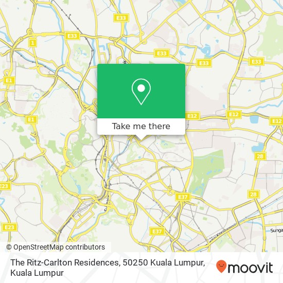 Peta The Ritz-Carlton Residences, 50250 Kuala Lumpur