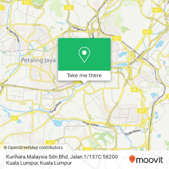 Peta Kurihara Malaysia Sdn Bhd, Jalan 1 / 137C 58200 Kuala Lumpur
