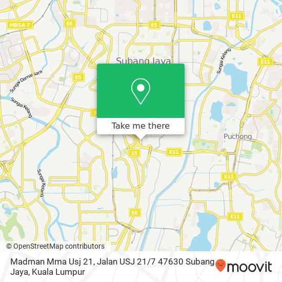 Madman Mma Usj 21, Jalan USJ 21 / 7 47630 Subang Jaya map