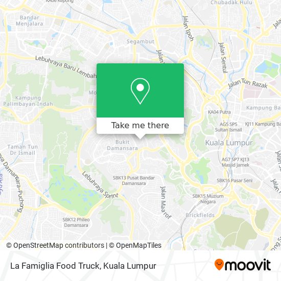 La Famiglia Food Truck map