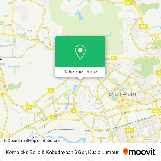 Kompleks Belia & Kebudayaan S'Gor map