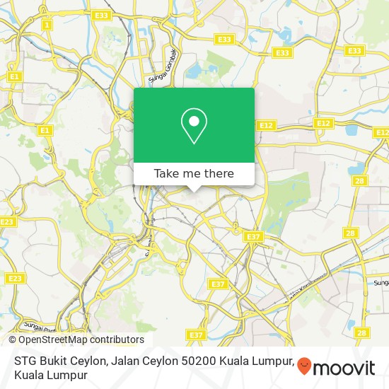 STG Bukit Ceylon, Jalan Ceylon 50200 Kuala Lumpur map