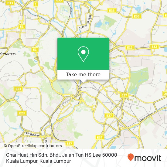Chai Huat Hin Sdn. Bhd., Jalan Tun HS Lee 50000 Kuala Lumpur map