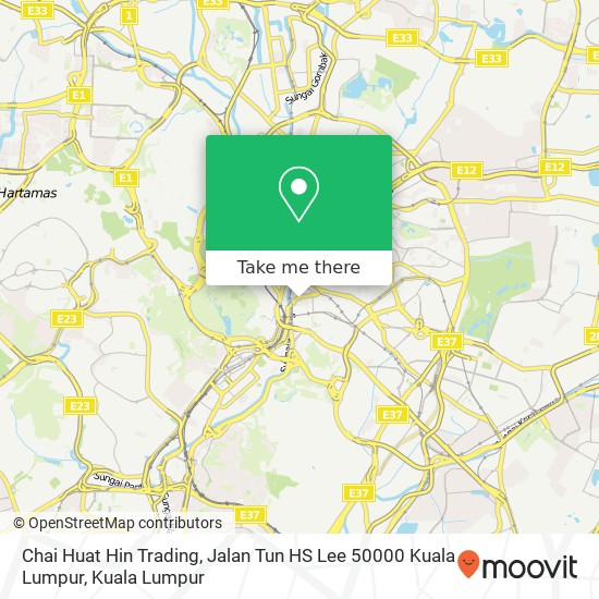 Peta Chai Huat Hin Trading, Jalan Tun HS Lee 50000 Kuala Lumpur