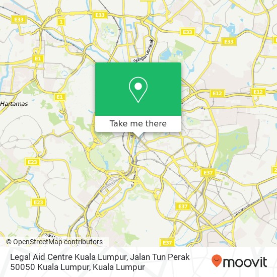 Peta Legal Aid Centre Kuala Lumpur, Jalan Tun Perak 50050 Kuala Lumpur