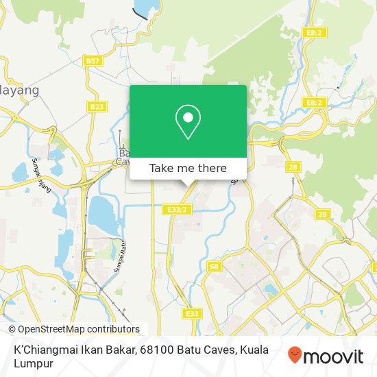 Peta K’Chiangmai Ikan Bakar, 68100 Batu Caves