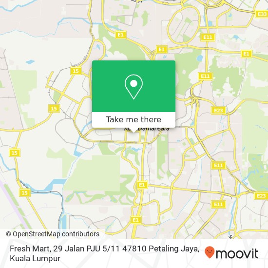 Fresh Mart, 29 Jalan PJU 5 / 11 47810 Petaling Jaya map