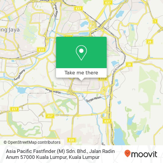 Asia Pacific Fastfinder (M) Sdn. Bhd., Jalan Radin Anum 57000 Kuala Lumpur map