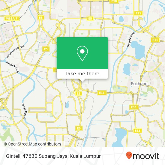 Gintell, 47630 Subang Jaya map