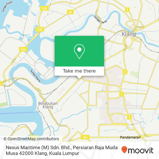 Nexus Maritime (M) Sdn. Bhd., Persiaran Raja Muda Musa 42000 Klang map