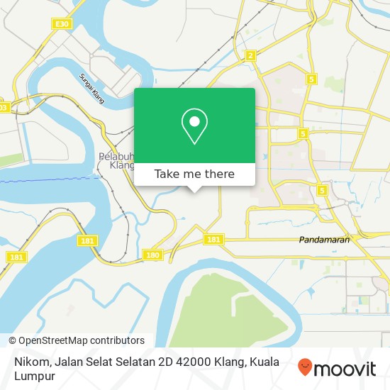 Peta Nikom, Jalan Selat Selatan 2D 42000 Klang