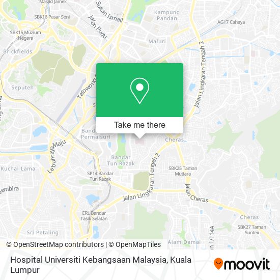 Hospital Universiti Kebangsaan Malaysia map