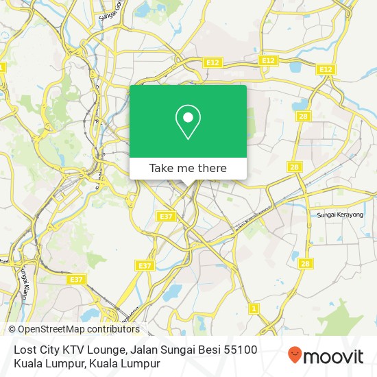 Peta Lost City KTV Lounge, Jalan Sungai Besi 55100 Kuala Lumpur